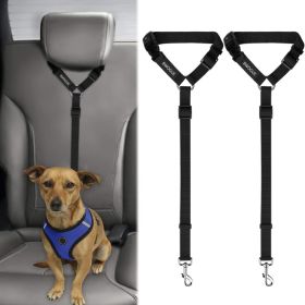 2 Pack Dog Seat Belt For Car, Headrest Restraint Safety Leads